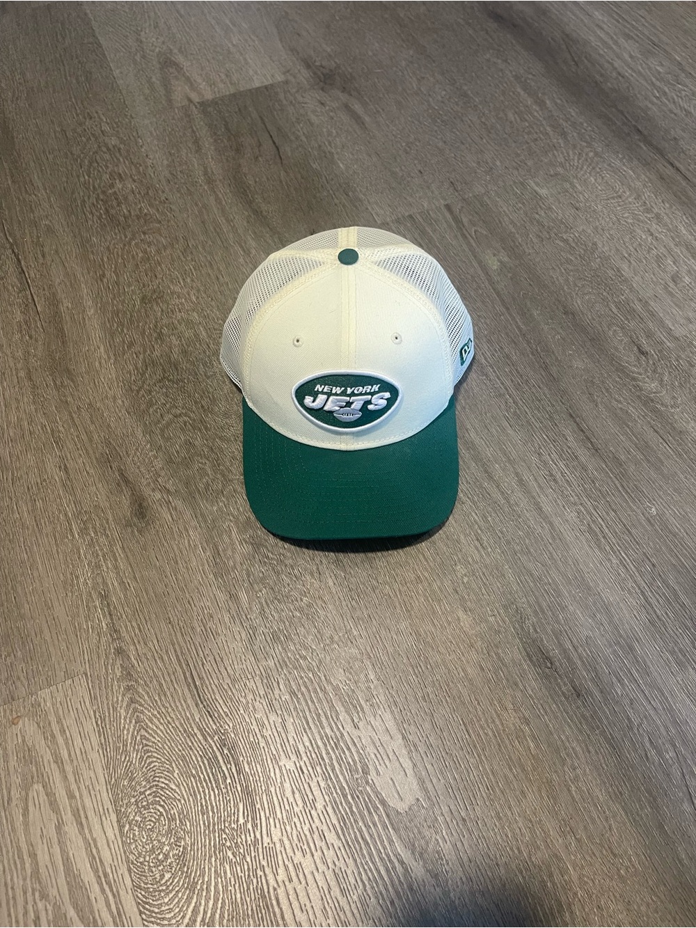 New Era White and Cream Trucker Cap